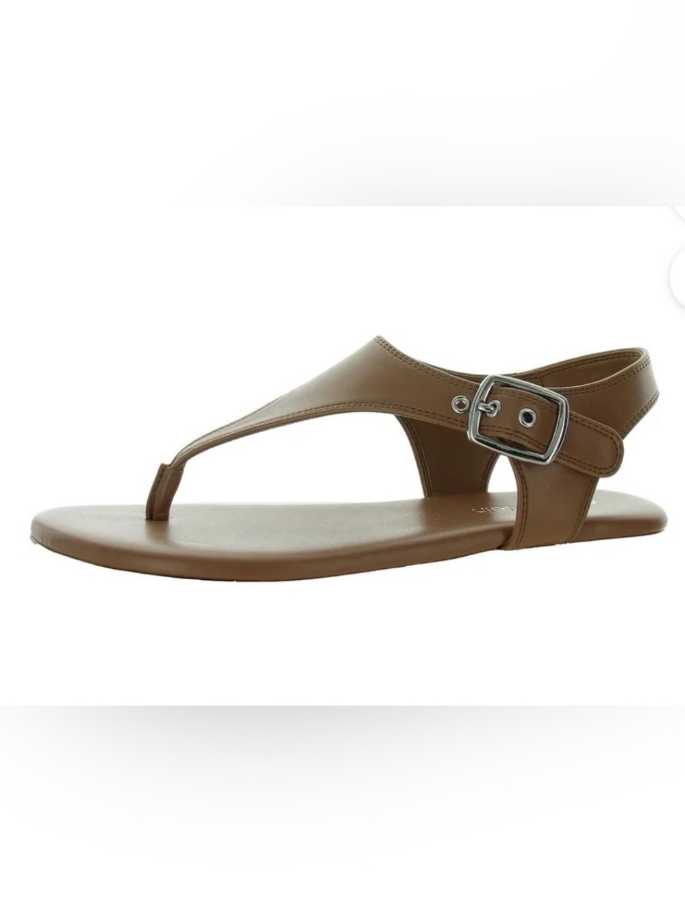 NWB Calvin Klein Brown Moraca2 T-Strap Buckle Sandals